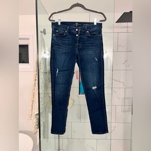 7 for all mankind jeans - medium/dark wash - skinny jean Josefina - size 29